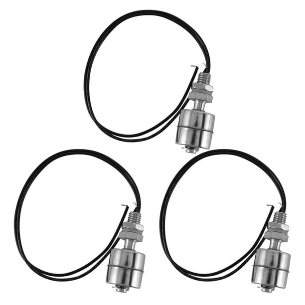 3X Sensor de Nivel de Agua Liquido de Piscina Acuario Interruptor Flotante de Acero Inoxidable