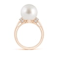 thumbnail image 2 of Angara South Sea Cultured Pearl Collar Ring with Diamonds in 14K Rose Gold for Women | June Birthstone Jewelry for Her, 2 of 8