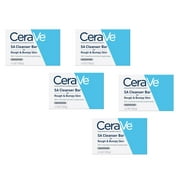 Cerave SA Cleanser Bar For Rough & Bumpy Skin, 4.5 Ounce - Pack of 5