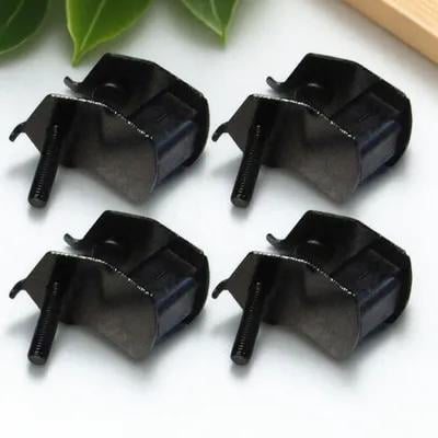 SEWOART Ergonomic Generator Motor Mounts Black Rubber Iron for Engines 4Pcs