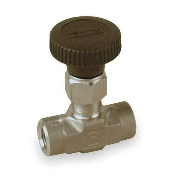 Parker Needle Valve,Straight,316 SS,1/4 In. 4F-V6LN-SS