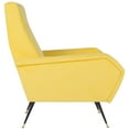 thumbnail image 4 of SAFAVIEH Aida Velvet Retro Mid Century Accent Chair, Yellow, 4 of 9