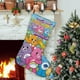 thumbnail image 1 of Care Bears Tema: Calcetines de Navidad, fino lino blanco para colgar en escaleras y chimenea, decoración navideña para el hogar, regalo de Navidad. 54cm × 38cm, 1 of 5