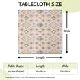 thumbnail image 2 of Beige Boho Ethnic Geometric Pattern Square Fitted Tablecloth with Elastic Edge,Square Table Cover,Washable Elastic Table Cover for Home Kitchen Party Decor 34"x34", 2 of 6