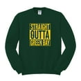 thumbnail image 2 of Straight Outta Green Bay GB Fan | Fantasy Football | Mens Sports Crewneck Graphic Sweatshirt, Forest Green, 2XL, 2 of 4