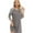 Gray, variant on EFINNY Women's 3/4 Sleeve Nightgowns Contrast Color Nightdress Round Neck Nightshirt Comfy Cotton Sleepshirt S-3XL