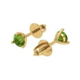 thumbnail image 2 of Clara Pucci 1Ct Natural Peridot Round Cut VVS1 Screw Back Stud 14k Solid hypoallergenic Gold Designer Earrings For August, 2 of 7