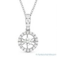 thumbnail image 2 of 0.25ct Round Brilliant Cut "Dancing" Diamond Halo Pendant & Necklace in 14k White Gold, 2 of 2
