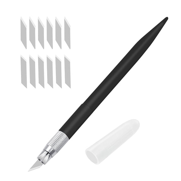 HCTSHG Art Carbon Steel Craft Knife,Stainless Steel Precision Carving Cutter Craft Knife Solid Pen Knife Razor Tool for Pumpkin Carving,Art,Cutting,Stencil,Scrapbooking Stencil DIY Crafting