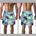 thumbnail image 3 of luoweisi Men's Beach Shorts Quick Dry Swim Trunks with Mesh Lining Dragonfly L, 3 of 5