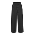 thumbnail image 5 of Lmnyox High Waist Palazzo Pants for Women Fall Fashion Wide Leg Lounge Pants Casual Pocket Trousers for Plus Size, 5 of 5