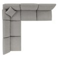 thumbnail image 2 of Modular Sectional Sofa Couch, Light Grey Gray, Fabric, Living Kitchen Cafe Bistro Hospitality Restaurant, Modern Contemporary HB34773, 2 of 5