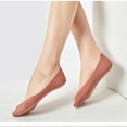 thumbnail image 3 of ZACPNCV Women Nylon Ultra Low Cut Non-Slip Thin Liner Socks Invisible Hidden Socks for Flats Red Free Size, 3 of 4