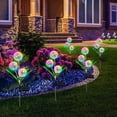 thumbnail image 3 of Lámpara solar enchufable de diente de león para exteriores, impermeable, luminosa, simulación de cebolla de tres cabezas, decoración de jardín, lámpara de césped, 3 of 3