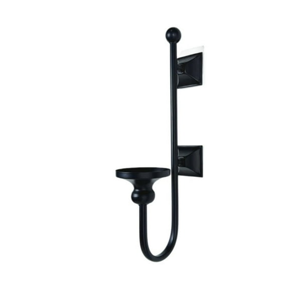 AOOOWER Elegant Black Wall Mounted Candle Sconce Holder, Modern Iron Candle Holder Candlestick for Wall Decoration