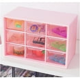 thumbnail image 7 of Desktop Plastic Organizer,Drawer Storage Box with 9 Mini Drawers,Drawer Storage Case,Office Supplies Storage Box,Small Items Organizer for Hairpin/Stickers/Handmade Accessories Storage Case,Pink, 7 of 7