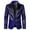 Blue, variant on Men's Casual Suit Jacket Slim-Fit Blazer Nylon Spandex Blazer Party Wear Jacket Floral Pattern Blazer Single-Button Blazer S-2XL