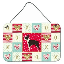 Carolines Treasures CK5915DS812 Boston Terrier Love Wall or Door Hanging Prints 8x12 multicolor
