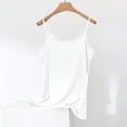 thumbnail image 6 of DeHolifer Women's Tops Plus Size Cotton Linen Sleeveless Solid Color Crewneck Homewear Casual Loose Pajama Tops White 2XL, 6 of 6