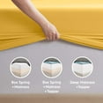 thumbnail image 6 of LammaLoe Extra Deep Pocket Twin Xl Sheets Set, 4-Piece, Fits 18"-24" Mattress, Breathable & Extra Soft Bed Sheets, Yellow, 6 of 9