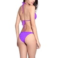 thumbnail image 4 of Clearance!NMMUED Triangle Bikini, String Bikini, Halter Bikini Sets for Women, Bikini Sets for Women, Swim Wear for Women 2025, Purple XL, 4 of 4