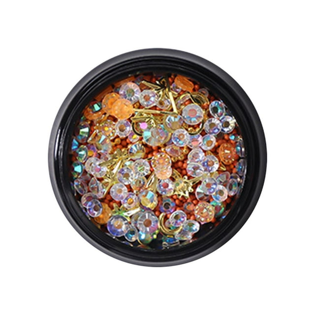 Set de accesorios para decoración de uñas, piedras de cristal mixto, perlas y bolas de acero