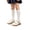 Beige, variant on ibiyuan Mary Jane Shoes Girls Bow Closed Toe Heel Flats Dress Shoes Platform Loafers School Uniform Shoes