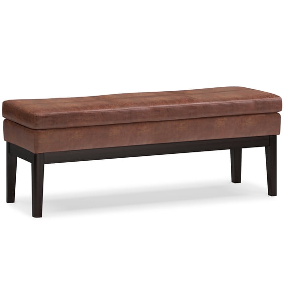 Simpli Home Carlson 45W Ottoman Bench