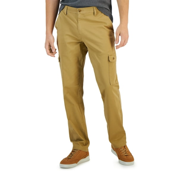 Club Room Mens Regular Fit Stretch Cargo Pants Vintage Khaki 32x30