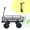 Black, variant on Green Metal Wagon Cart with Solid Wheels for Garden, Heavy Duty Utility Cart for Transporting Firewood, Tools, and Debris, 37L x 19.48W x 40.15H inches