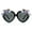 Black, variant on Children Size Girls Rainbow Unicorn Heart Shape Sunglasses White