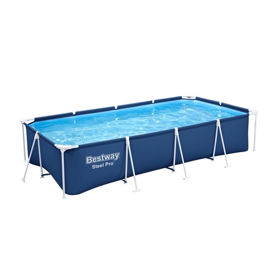 Open Box Bestway 13 ' x 32 " Rectangular Above Ground Swimming Pool, Blue