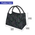 thumbnail image 3 of Vsdgher Lavender Flowers Print Insulated Reusable Bags with Sturdy Zipper and Handles, Foldable Totes for Hot or Cold Food Bring or Delivery, 3 of 8