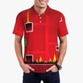 thumbnail image 2 of Lsque Geometry Dash Pattern Golf Shirts for Men Dry Fit Print Moisture Wicking Performance Short Sleeve Polo Shirt-XX-Large, 2 of 7