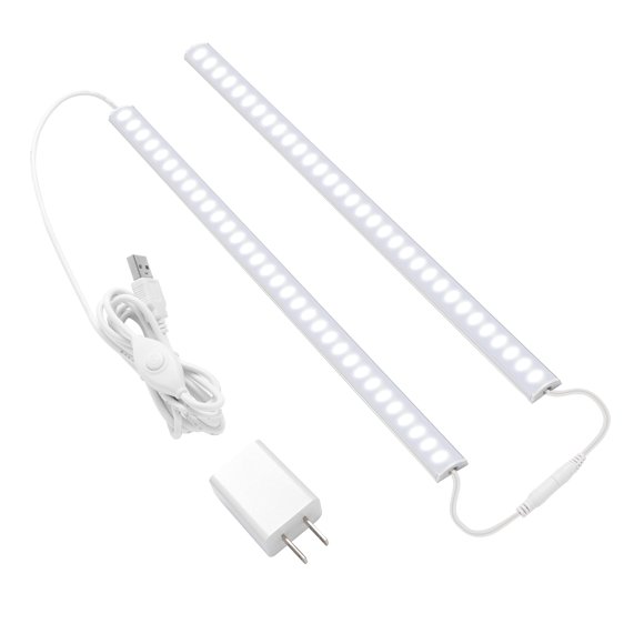 Lámpara para debajo del armario JUSJUBR, enchufable, 30 cm, regulable, 6000 K