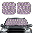 thumbnail image 2 of Fotbe Violets Flowers 2-Piece Car Windshield Sun Shade | Sun Blocker for Car Windshield | Foldable Automotive Interior Accessories for Sun Protection-Large, 2 of 7