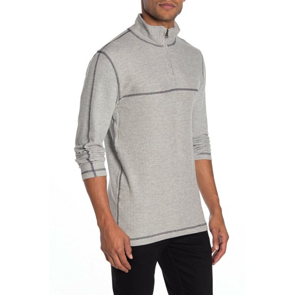 $59.50 Vintage 1946 Drop Needle 1/4 Zip Pullover,LT GREY,SIZE XL