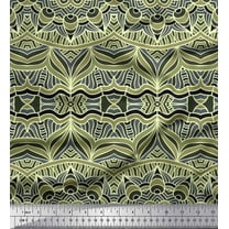 Soimoi Georgette Viscose Fabric Mandala Kaleidoscope Print Sewing Fabric Yard 42 Inch Wide