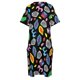 thumbnail image 5 of Mono de los 80 (estampado más grande) Vestido holgado con bolsillos Vestidos de novia de verano para mujer, 5 of 7