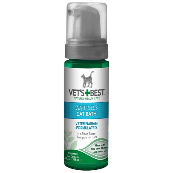 Champú para gatos Vet's Best sin agua y sin enjuague 118 ml