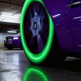 thumbnail image 2 of Glow in The Dark Tire Caps, Fluorescent Luminous ABS Air Caps, Weather Resistant Dust Proof Stem Covers for Car Truck SUV Motorcycle Bike Wheels, Night Safety Visibility Accessories, 2 of 7