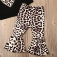 thumbnail image 6 of Toddler Kid Baby Girls Leopard Clothes Long Sleeve Sweatshirt Tops Flare Leggings Pants Outfits Set, 6 of 7