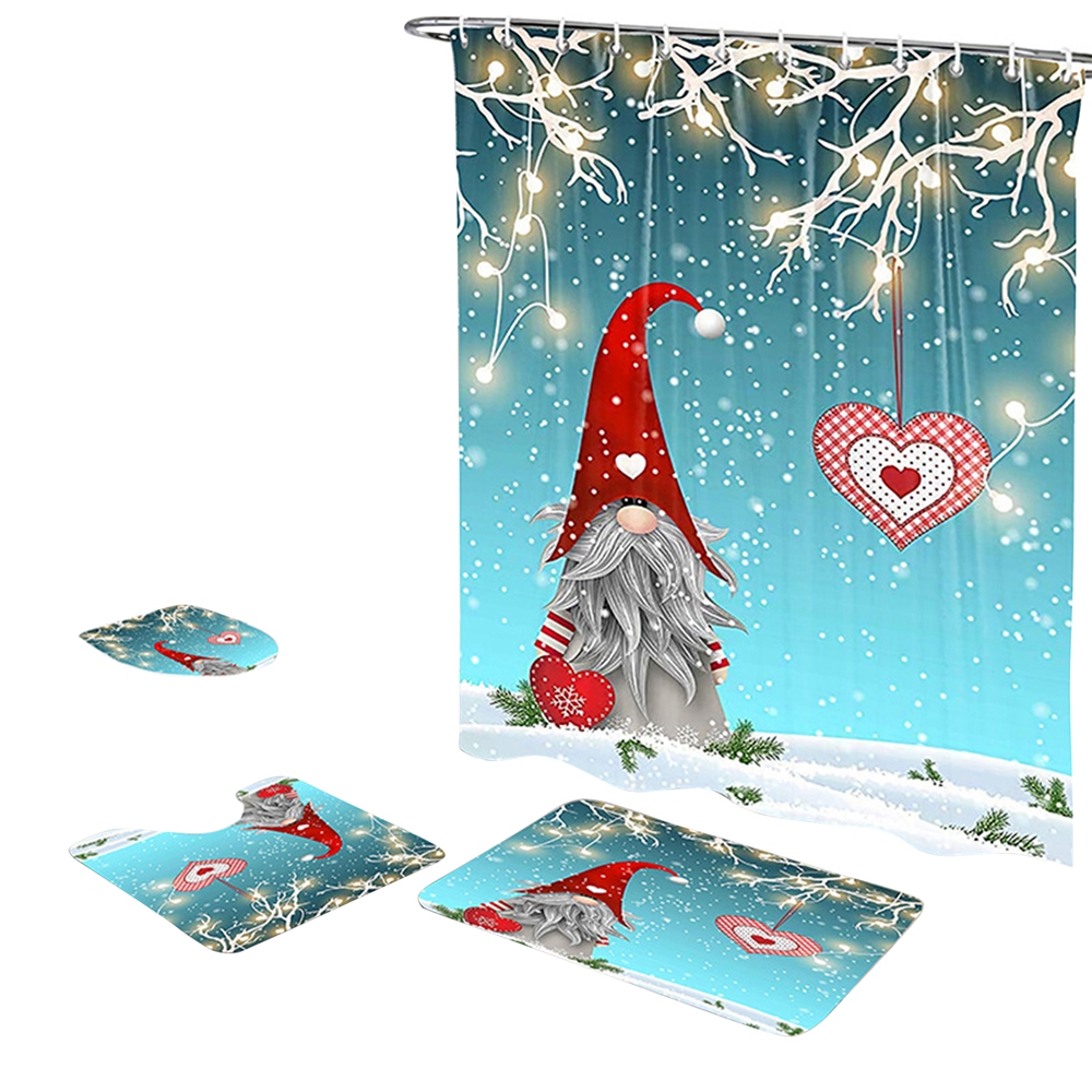 4piece Christmas Bathroom Set, Traditional Scandinavian Christmas