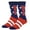 USA Stars, variant on Cool Socks, USA Stars Red White Blue, Mens Womens Crew, Funny Graphic Print, Large