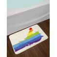 thumbnail image 2 of Pride Bath Mat, Grungy Rainbow with Thumbs Up Art Illustration Approbation Acceptance Gesture Print, Non-Slip Plush Mat Bathroom Kitchen Laundry Room Decor, 29.5 X 17.5 Inches, Multicolor, Ambesonne, 2 of 2