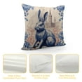 thumbnail image 4 of Nawypu Couch Throw Pillows Rustic Blue Dutch Rabbit Cushion Pillow Cover Floral Chinoiserie Rabbit Pattern Modern Pillow Cover Modern Decorative Pillow Covers for Couch Sofa Bedroom Car, 4 of 5