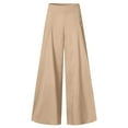 thumbnail image 4 of ShomPort High Waisted Wide Leg Pants for Women Dressy Business Palazzo Pants Large Size Zipper Trousers S-XXXXXL, 4 of 7