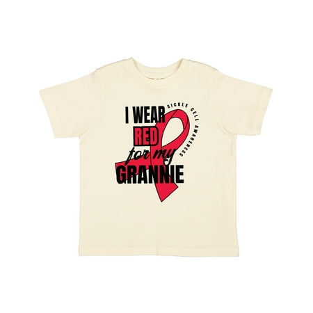 

Inktastic Sickle Cell Awareness I Wear Red For My Grannie Gift Toddler Boy or Toddler Girl T-Shirt