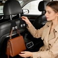 thumbnail image 4 of Back Seat Hanger Organizer for Rear Headrest Sturdy Universal Vehicle Storage Hook, 4 of 5