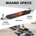 thumbnail image 4 of Nattork 42 Inch Cruiser Longboard Skateboard Complete 8 Ply Canadian Hard Maple for Commuting, Carving & Downhill Riding with T-Tool, Made for Adults, 4 of 6